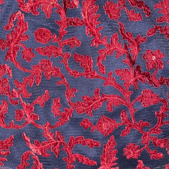 Velour V-Neck Dress - Picture 2 of 4